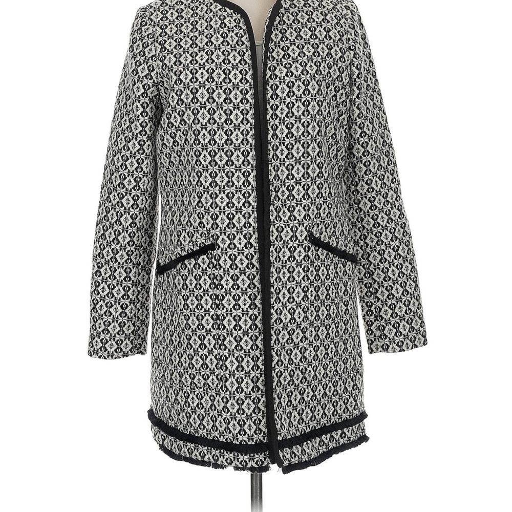 Carolina Belle Black and White Textured Blazer